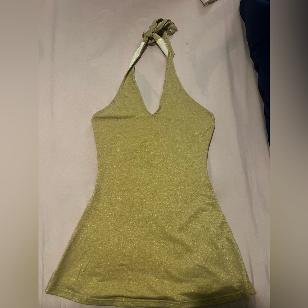 Tiger mist gold dress